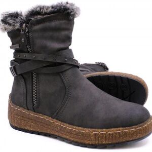 Romika Size 38(7) 
Wyndi Women's Gray Fur-Lined Boots